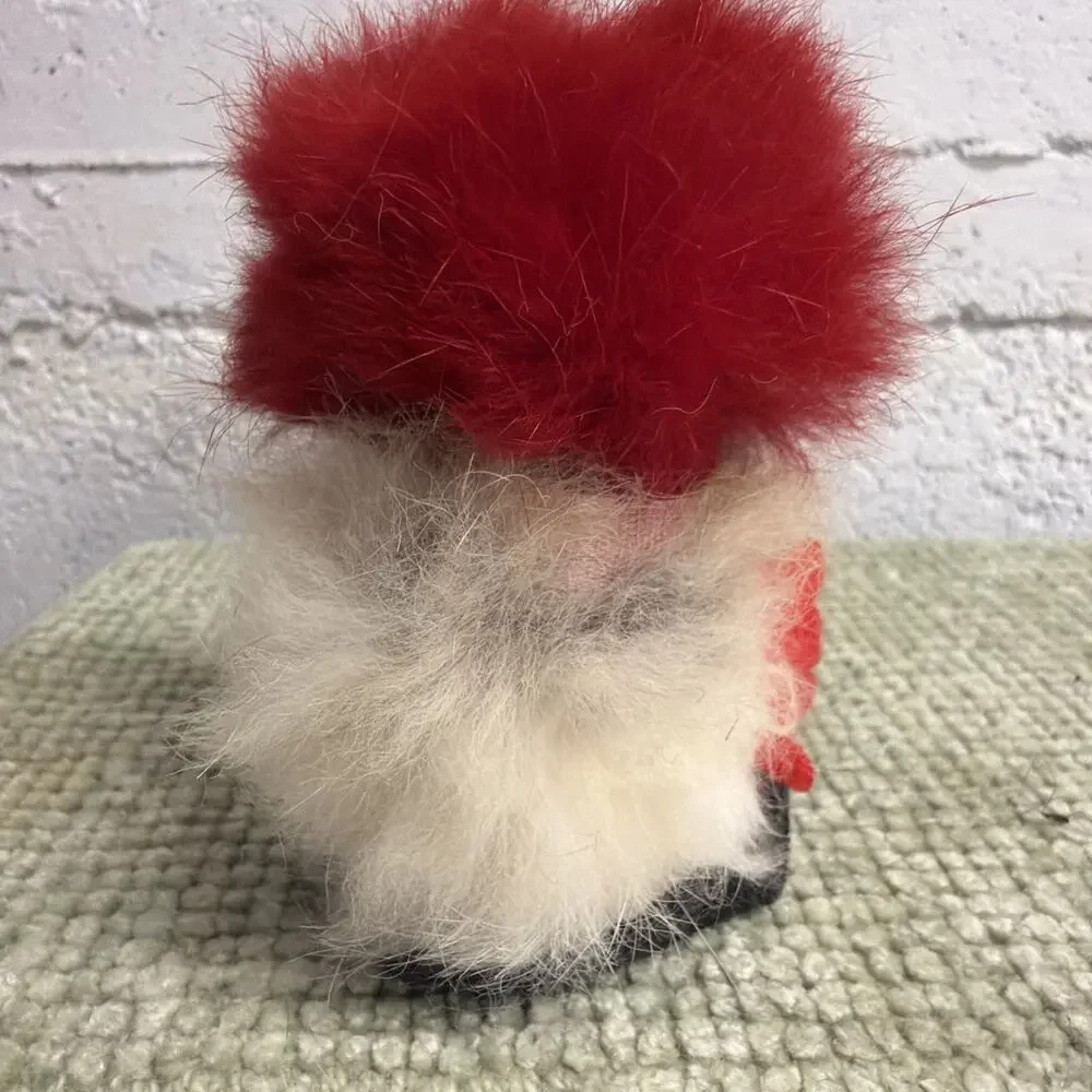Vintage 1960s Japan Troll Caveman Doll Real Fur Big Nose Rubber Face MCM Kitsc